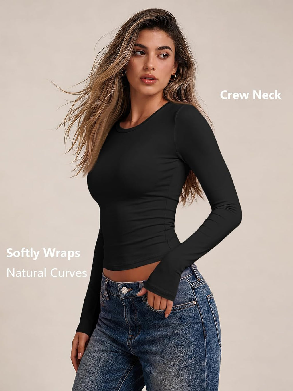 Trendy Queen Womens Long Sleeve T Shirts Fall Fashion Basic Y2K Tops 2026