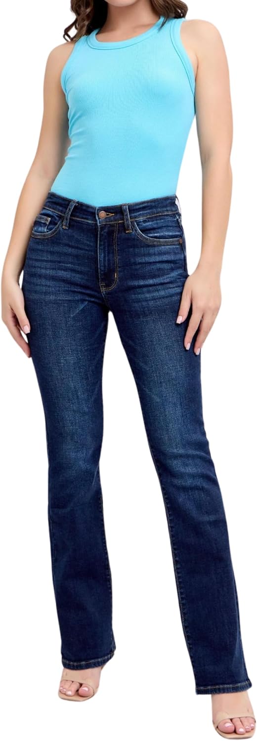 Judy Blue Mid Rise Dark Wash Classic Bootcut, Inseam 32"