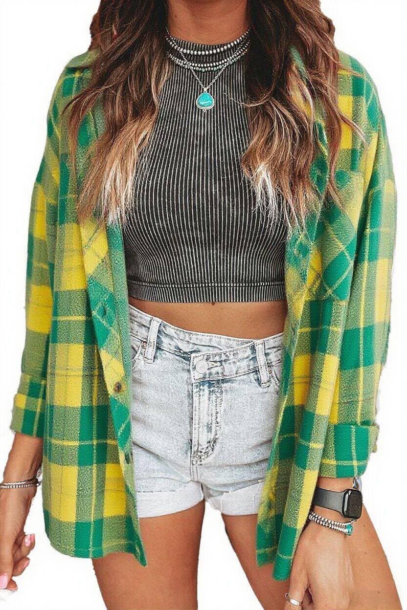 KevaMolly Plaid Flannel Shirts for Women Long Sleeve