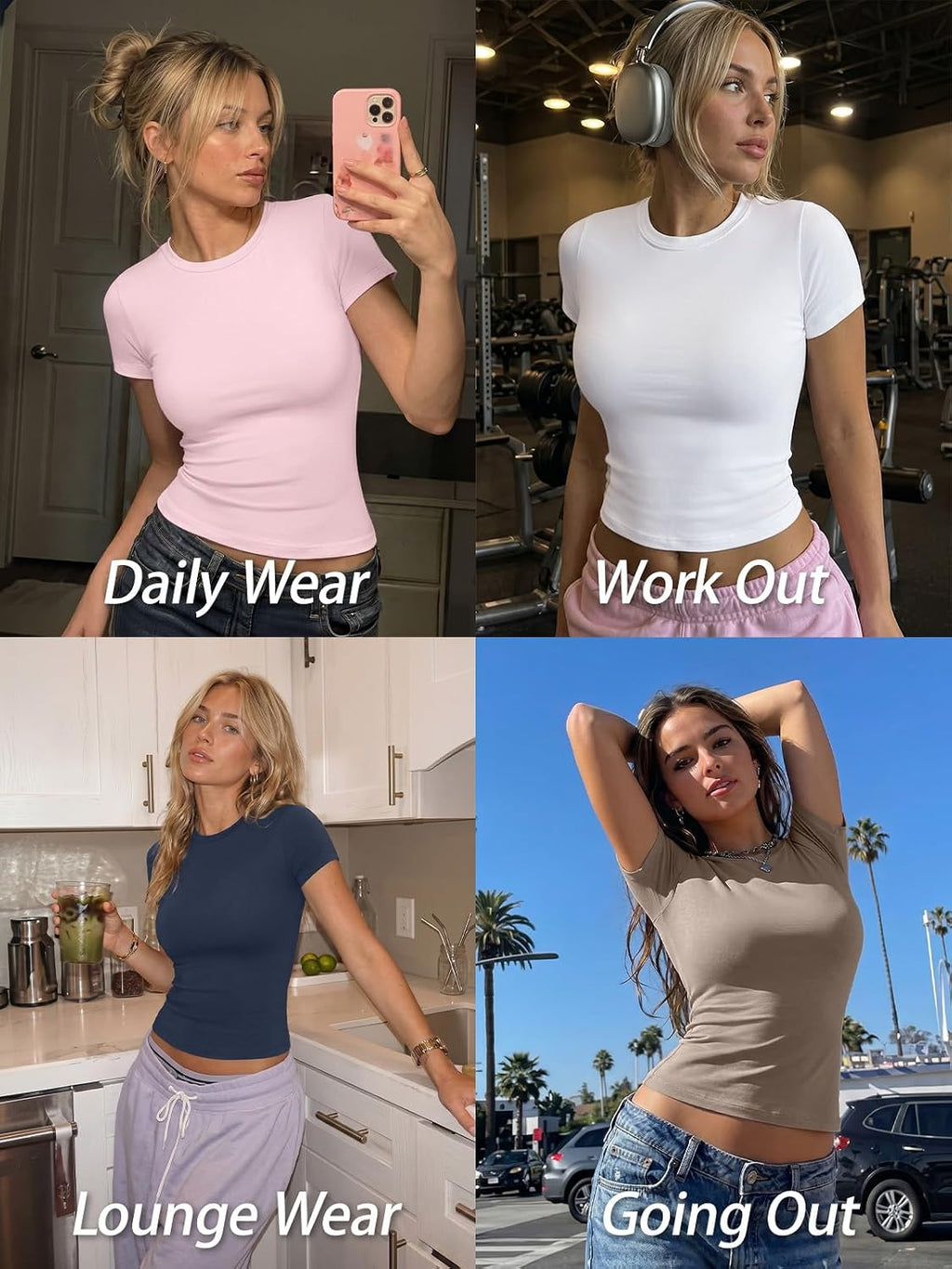Trendy Queen Womens Short Sleeve T Shirt Basic Summer Top