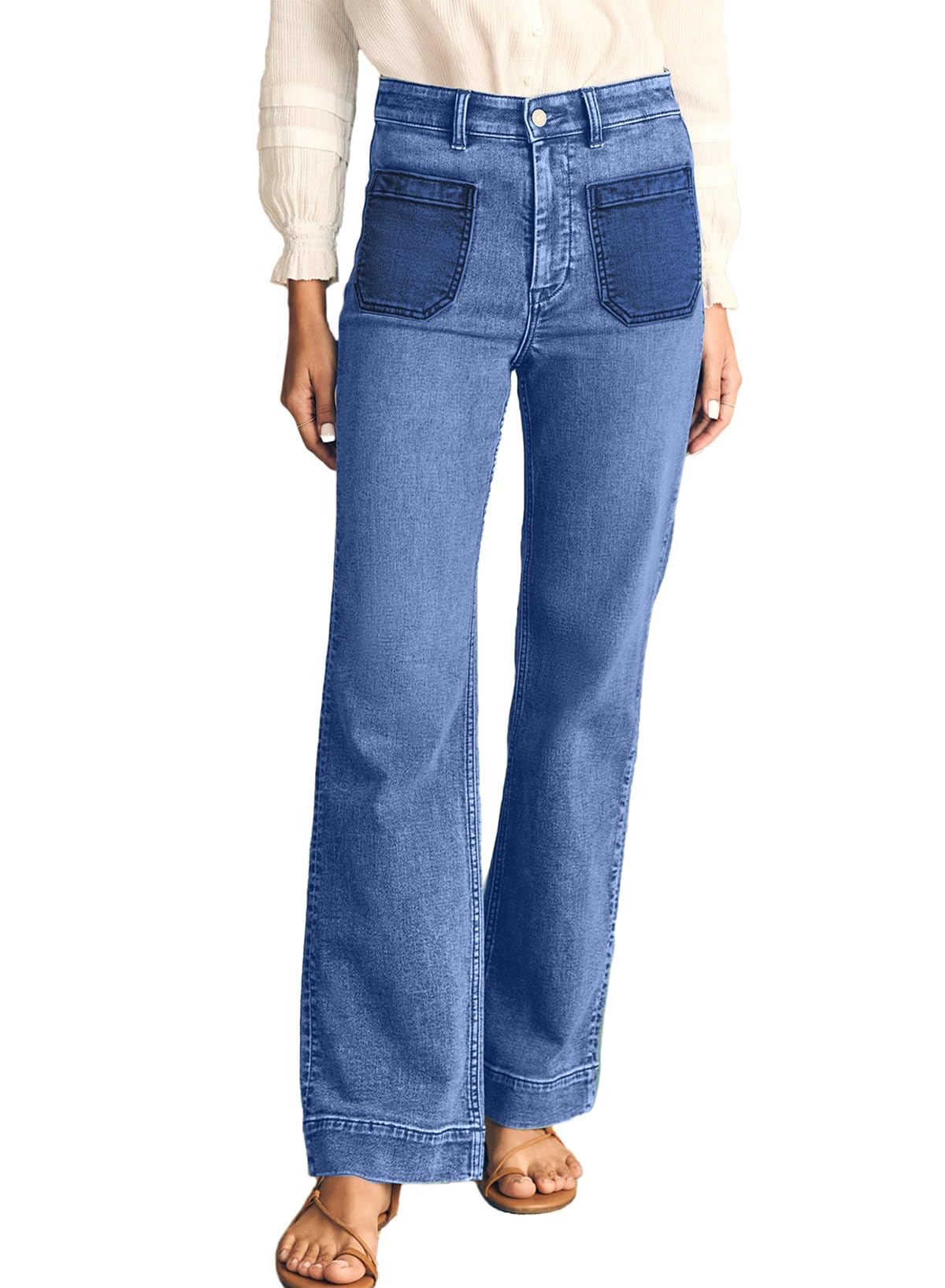 Astylish Women's Wide Leg Jeans High Waisted Denim Pants