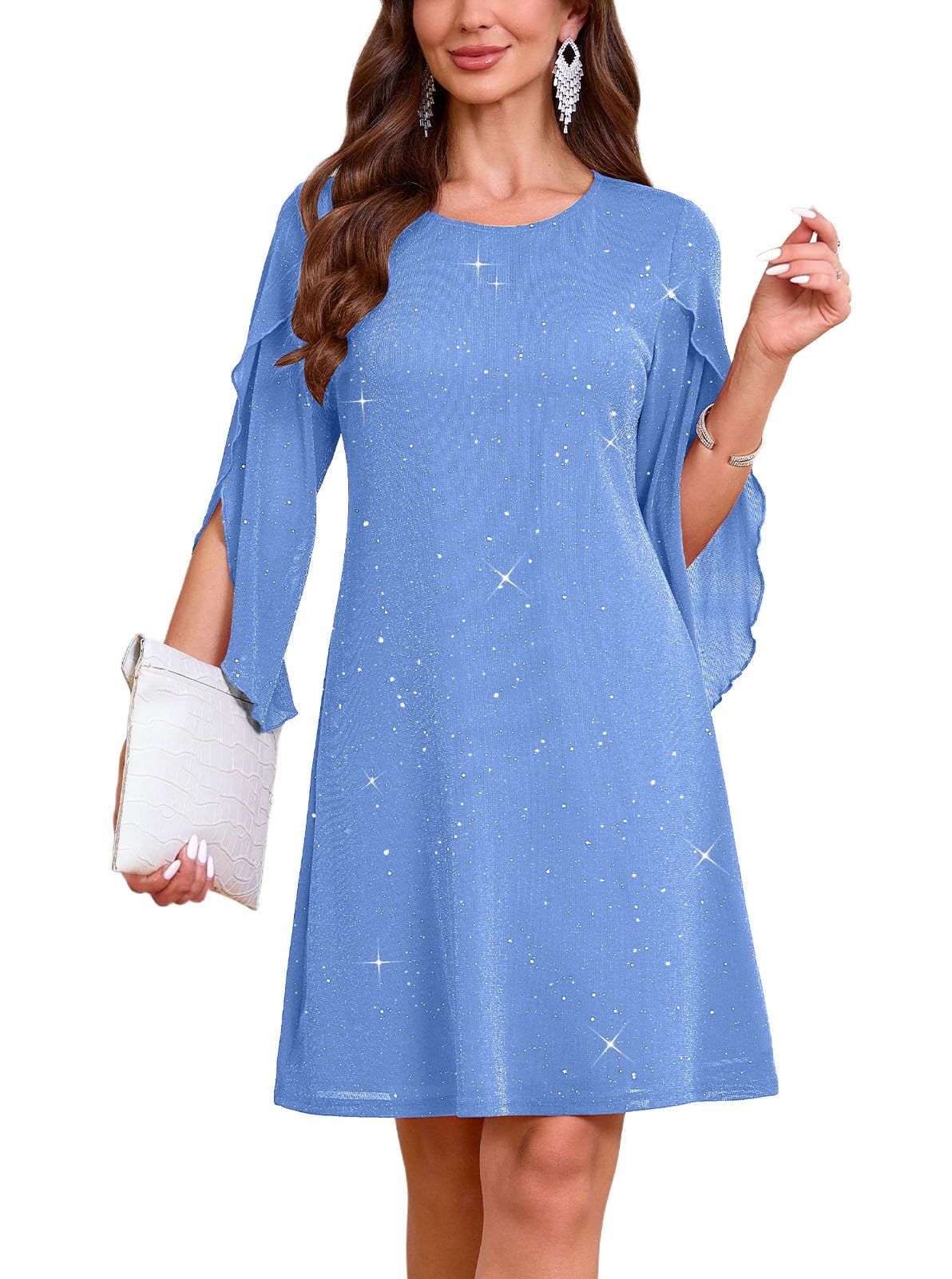 oten Women's 2026 Flutter Sleeve Cocktail Wedding Guest Short Dresses