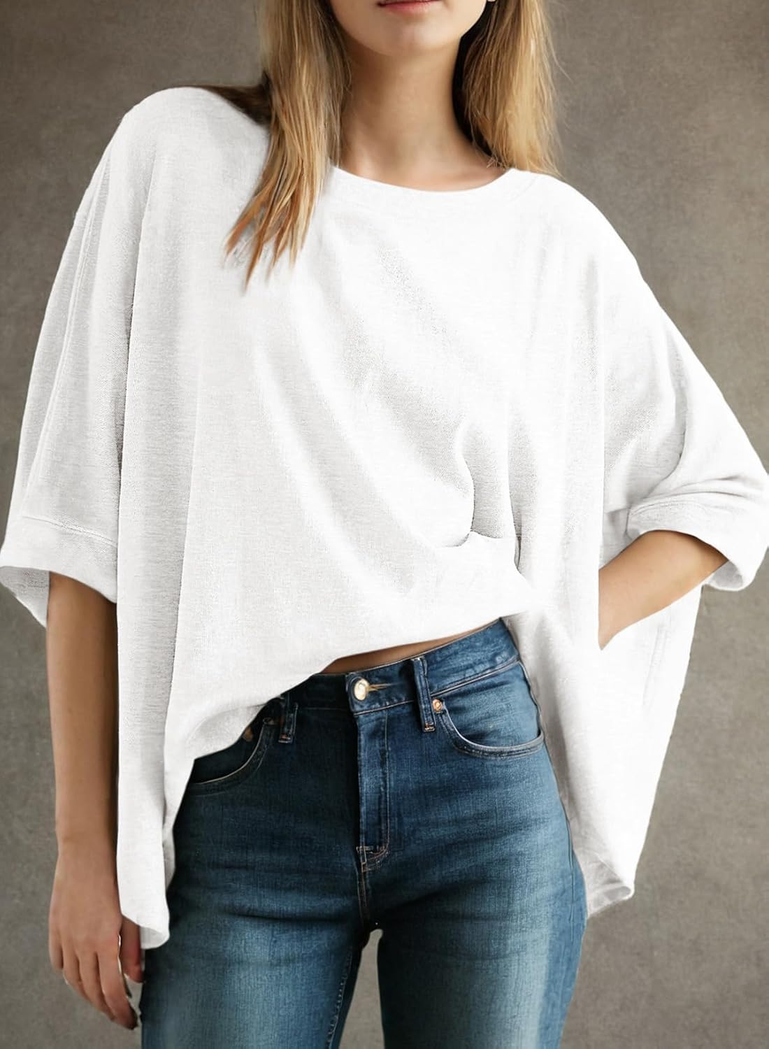 Dokotoo Oversized Tops Summer Shirts 2026 Fall T Shirts for Women Basic Tee