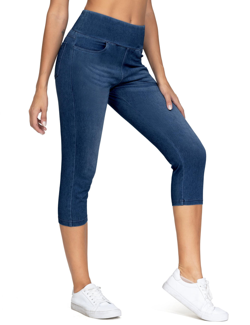 THE GYM PEOPLE Women's High Waisted Jeggings Pants Stretchy Jean Leggings