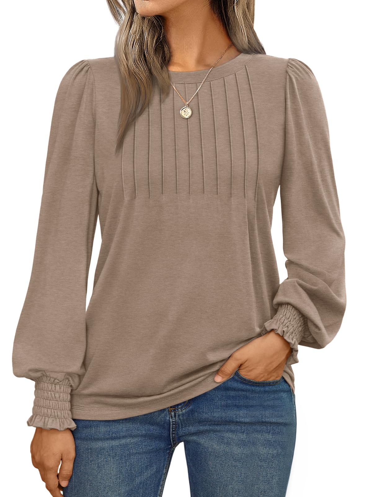 AUTOMET Womens Long Sleeve Shirts Fall Blouses Tops Business Casual Outfits