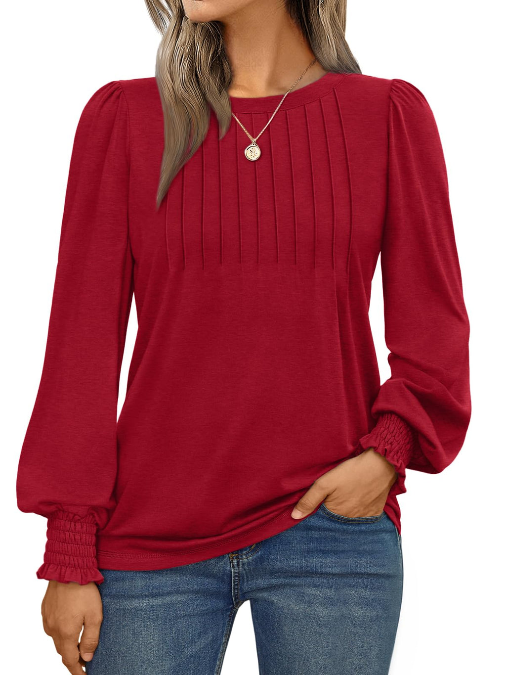 AUTOMET Womens Long Sleeve Shirts Fall Blouses Tops Business Casual Outfits