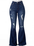 PEIHOT Vintage Bell Bottoms Flare Jeans for Women 90s High Waist Ripped Distressed Wide Leg High Rise Denim Pants