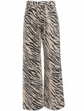 Unisex Y2K Striped Zebra Print Baggy Jeans High Waist Drawstring