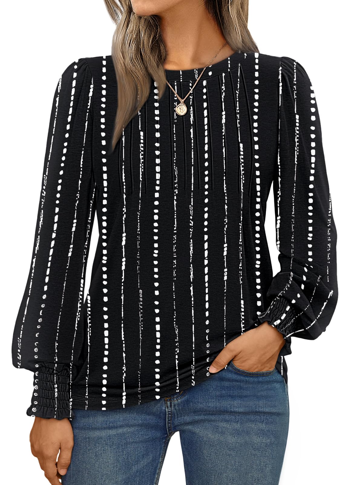 AUTOMET Womens Long Sleeve Shirts Fall Blouses Tops Business Casual Outfits