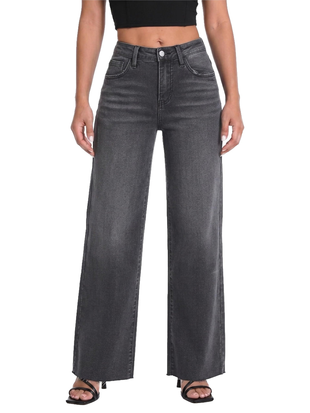 ONESO Wide Leg Jeans for Women High Waisted Stretchy Baggy Denim Pants