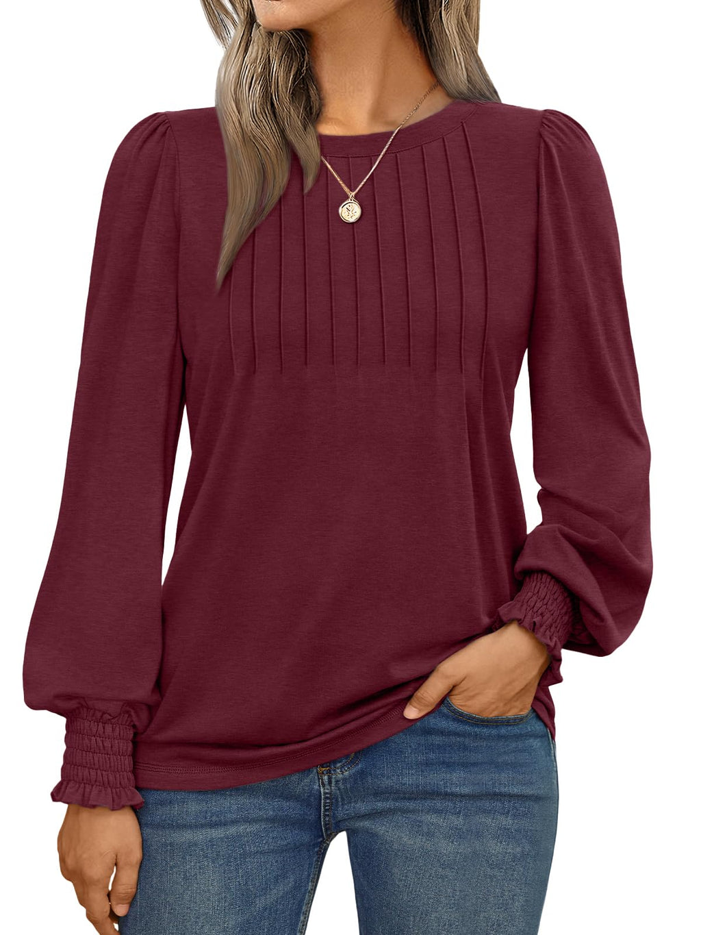 AUTOMET Womens Long Sleeve Shirts Fall Blouses Tops Business Casual Outfits