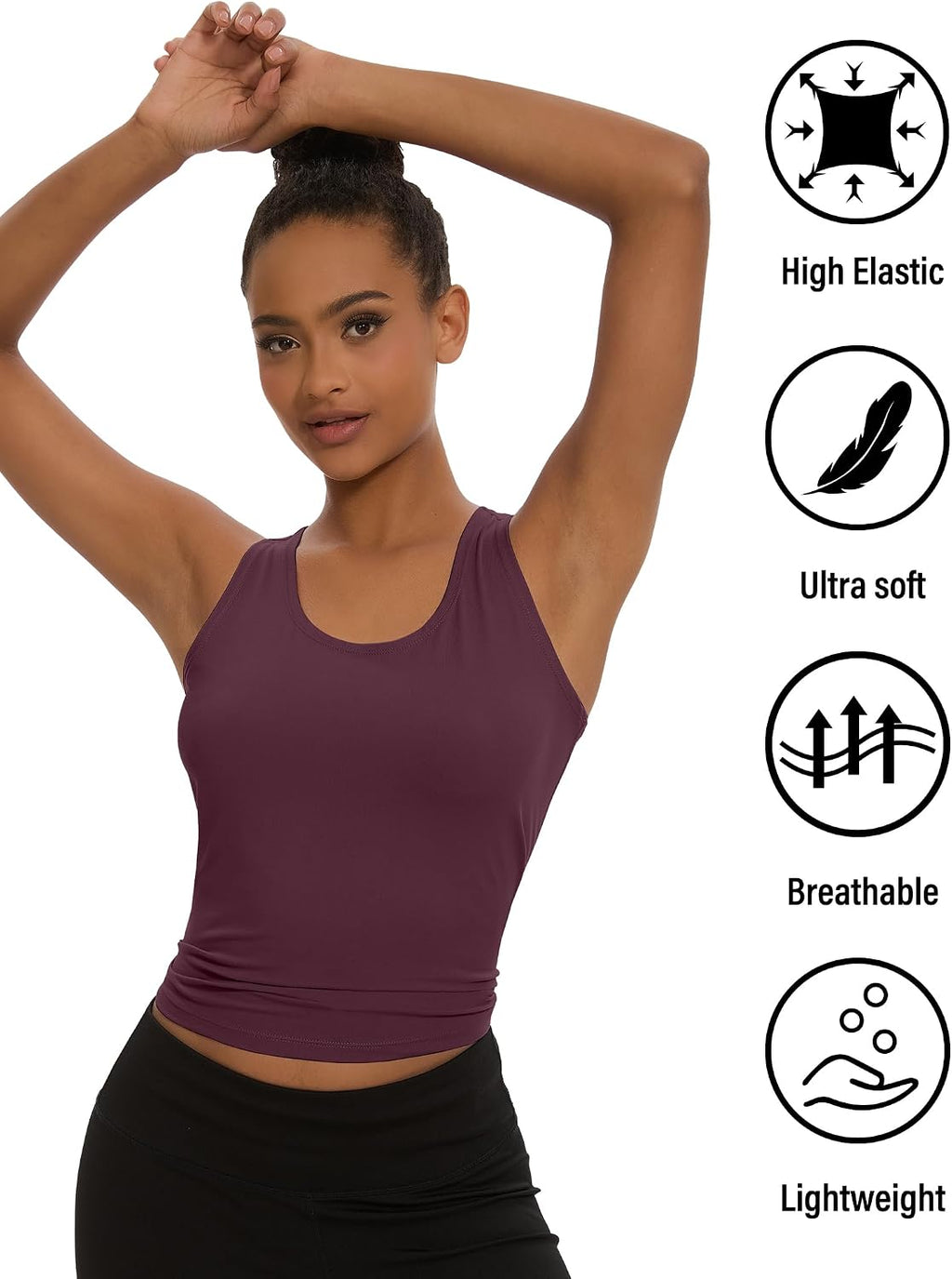 Dalavch 5 Pack Women's Workout Racerback Tank Tops No Built-in Bra