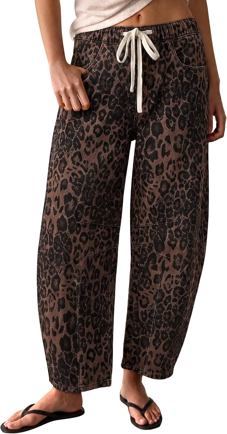 Sipaya Barrel Jeans Women Boyfriend Baggy Jeans Y2K Mid Rise Cropped Pants