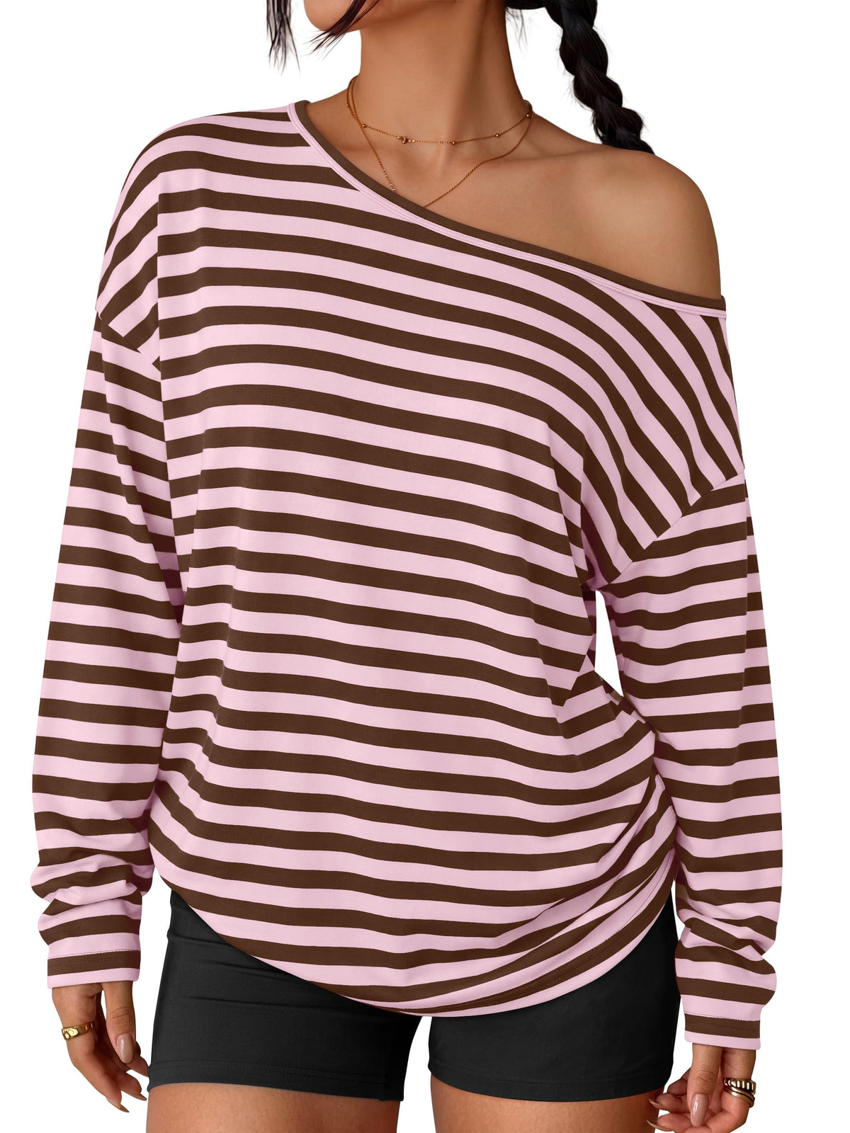 Trendy Queen Womens Off The Shoulder Oversized Tops
