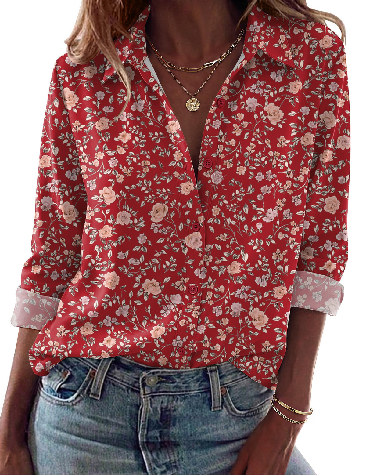 Zeagoo Blouses for Women Dressy Casual Long Sleeve Button Down Shirts Tops