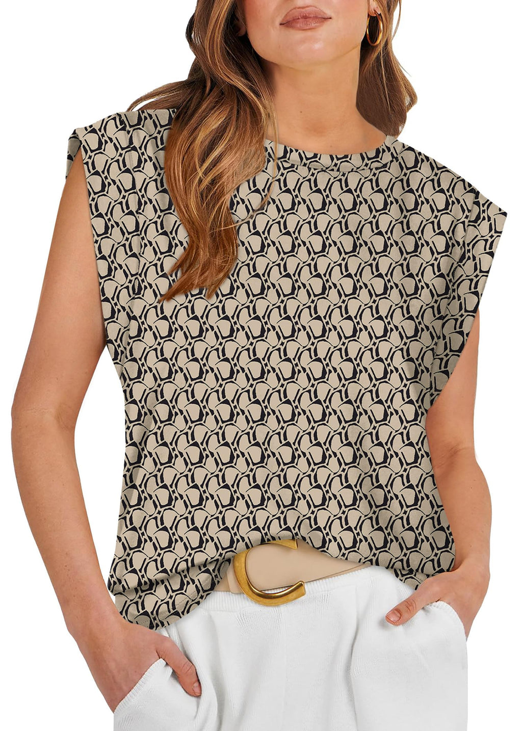 WIHOLL Cap Sleeve Tops for Women Summer Top Basic Tee Shirts Business Casual Tank Loose Fit 2026 Fashion