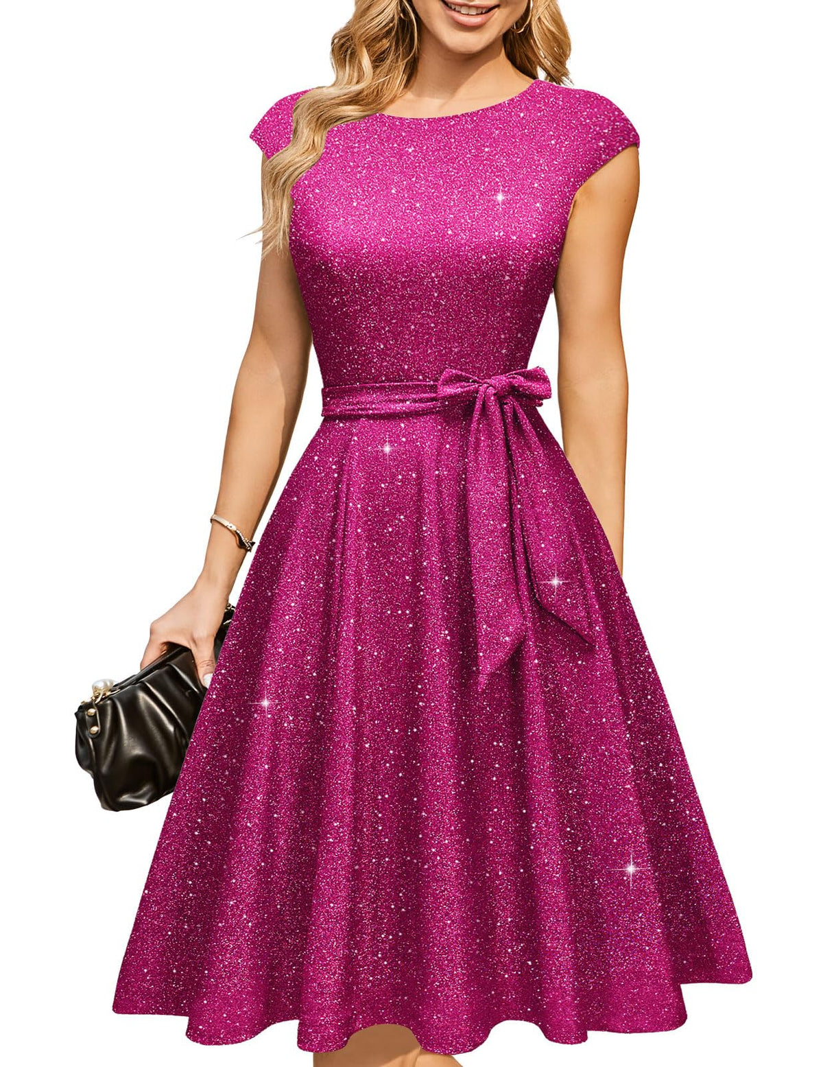 DRESSTELLS Women's Cocktail Dresses, Formal Wedding Guest Church Dress
