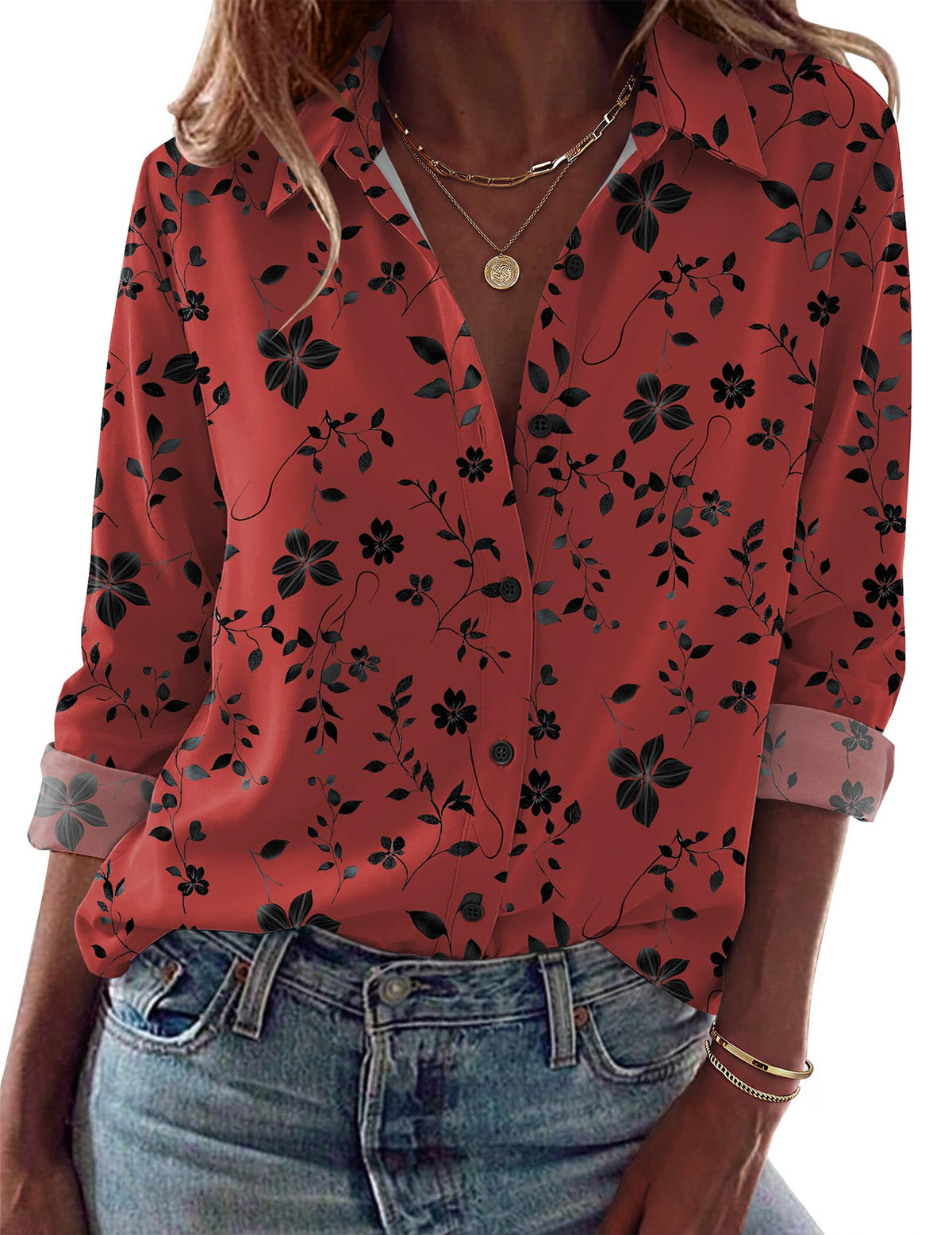 Zeagoo Blouses for Women Dressy Casual Long Sleeve Button Down Shirts Tops