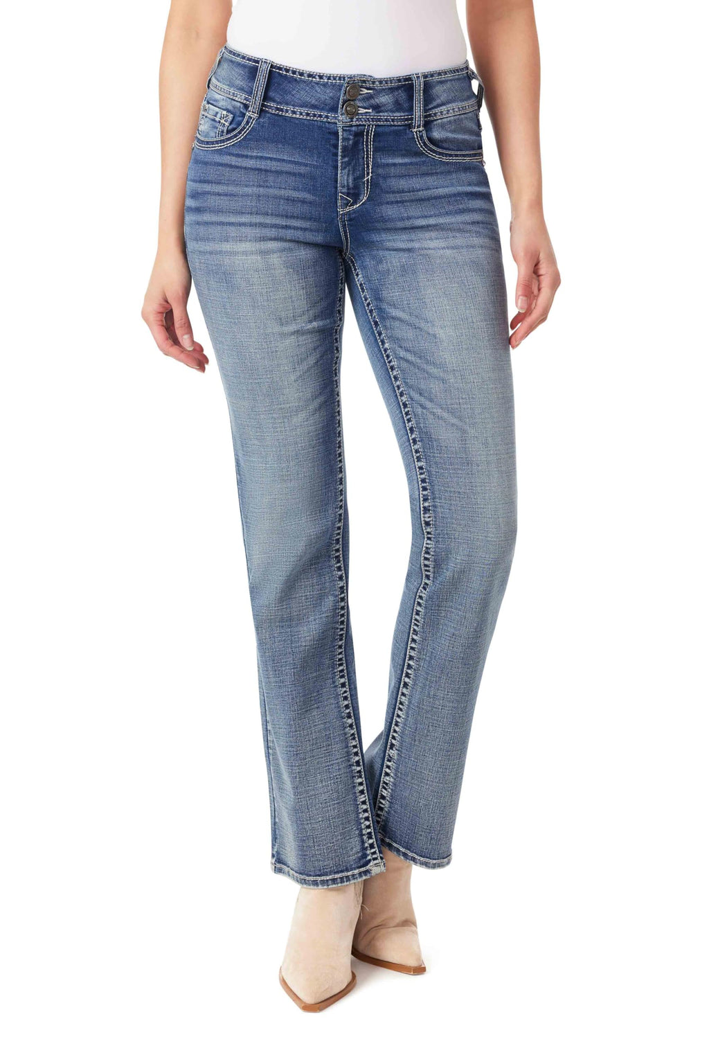 WallFlower Luscious Curvy Bootcut Jeans for Women, Sizes 0-24
