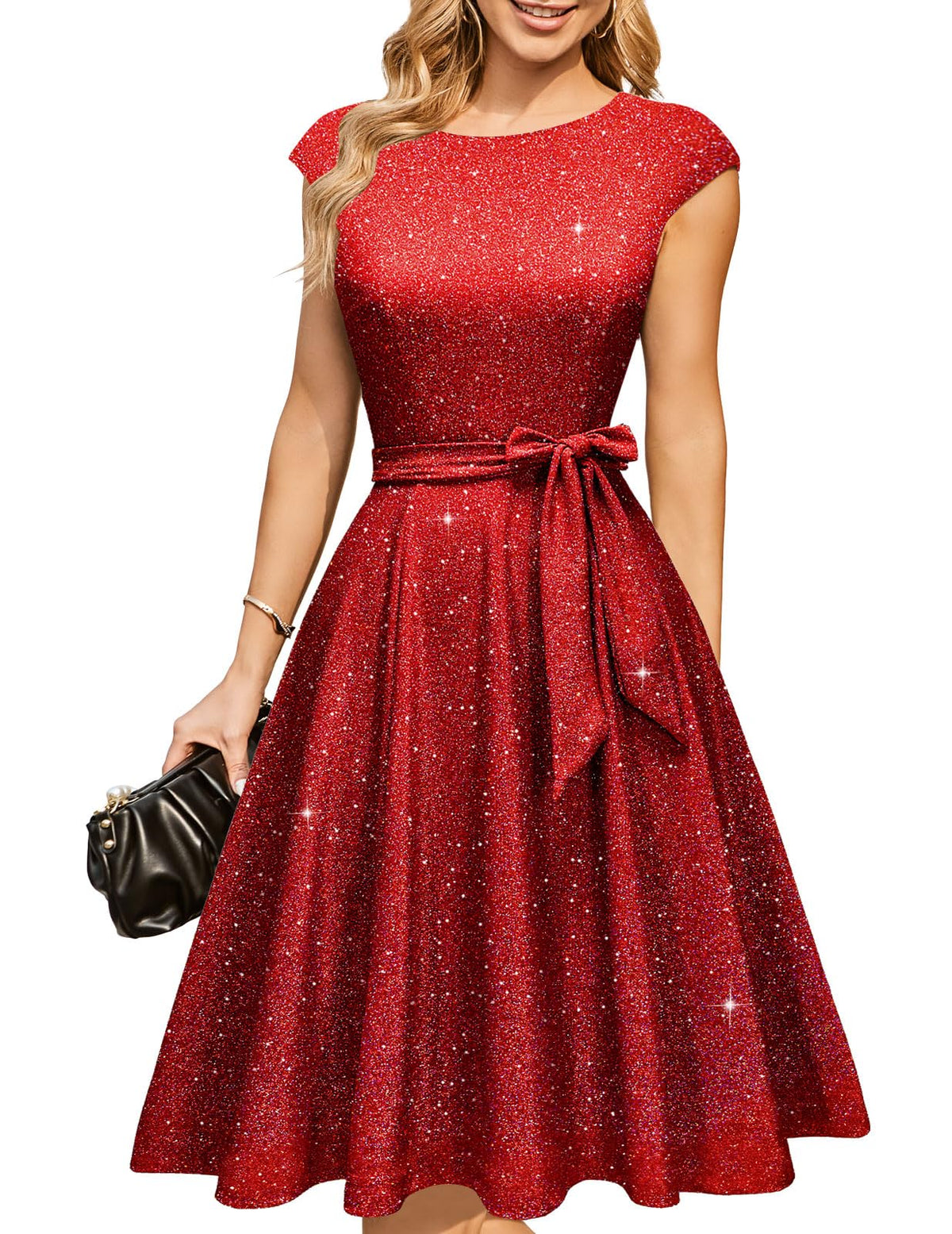 DRESSTELLS Women's Cocktail Dresses, Formal Wedding Guest Church Dress