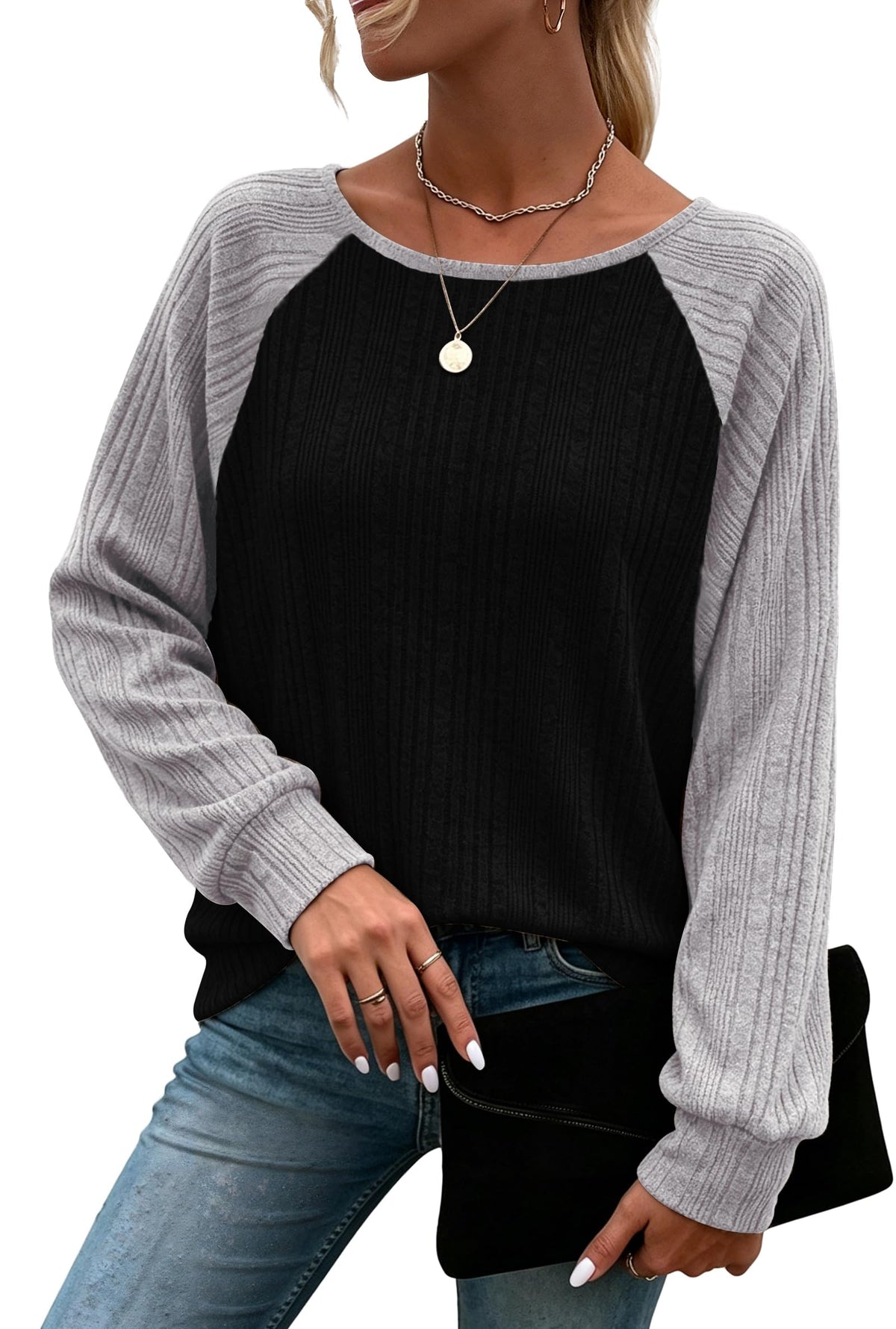 Long Sleeve Shirts for Women Tunic Tops Pullover Sweaters