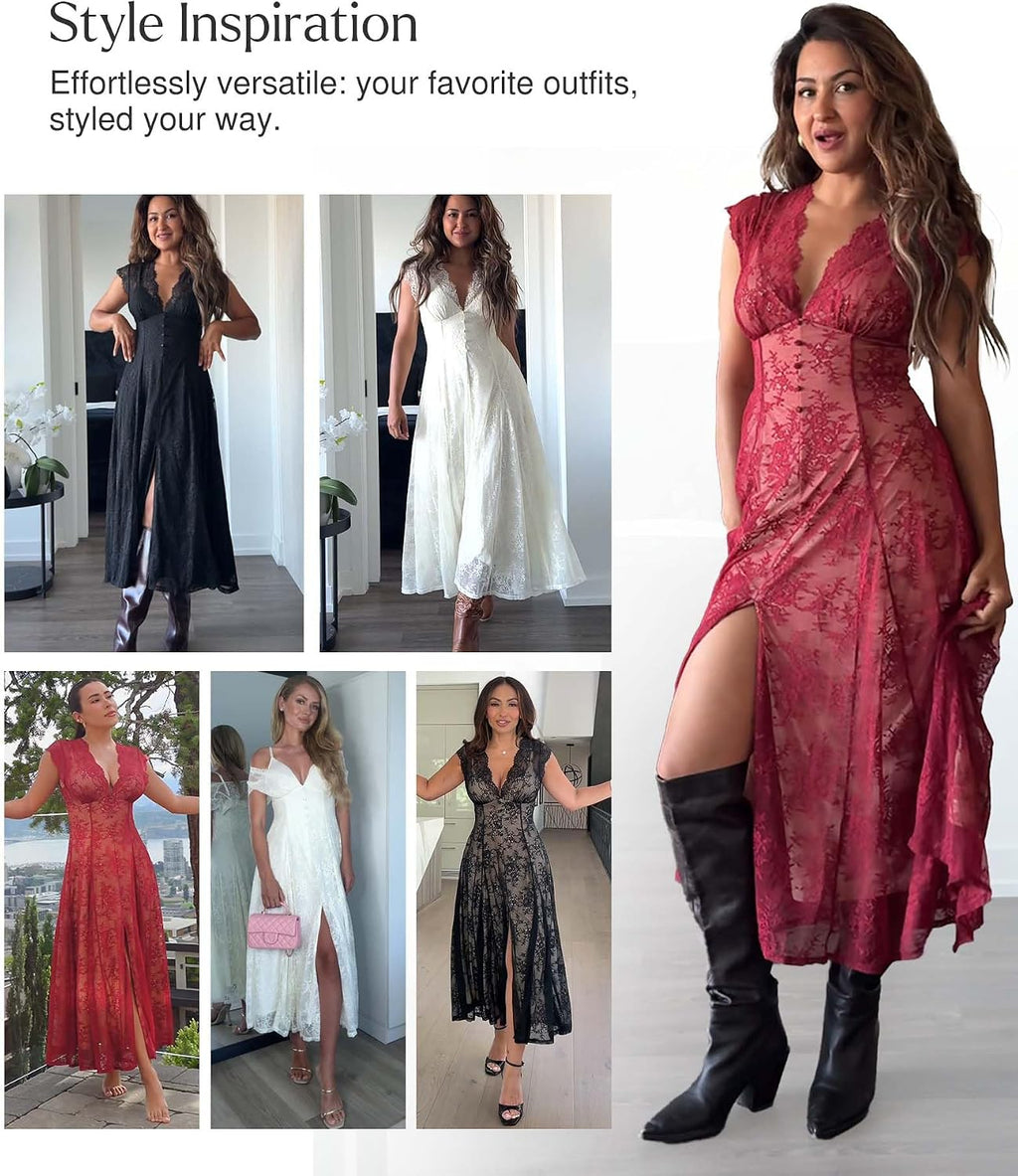 Popilush Lace Formal Cocktail Wedding Guest Dresses for Women