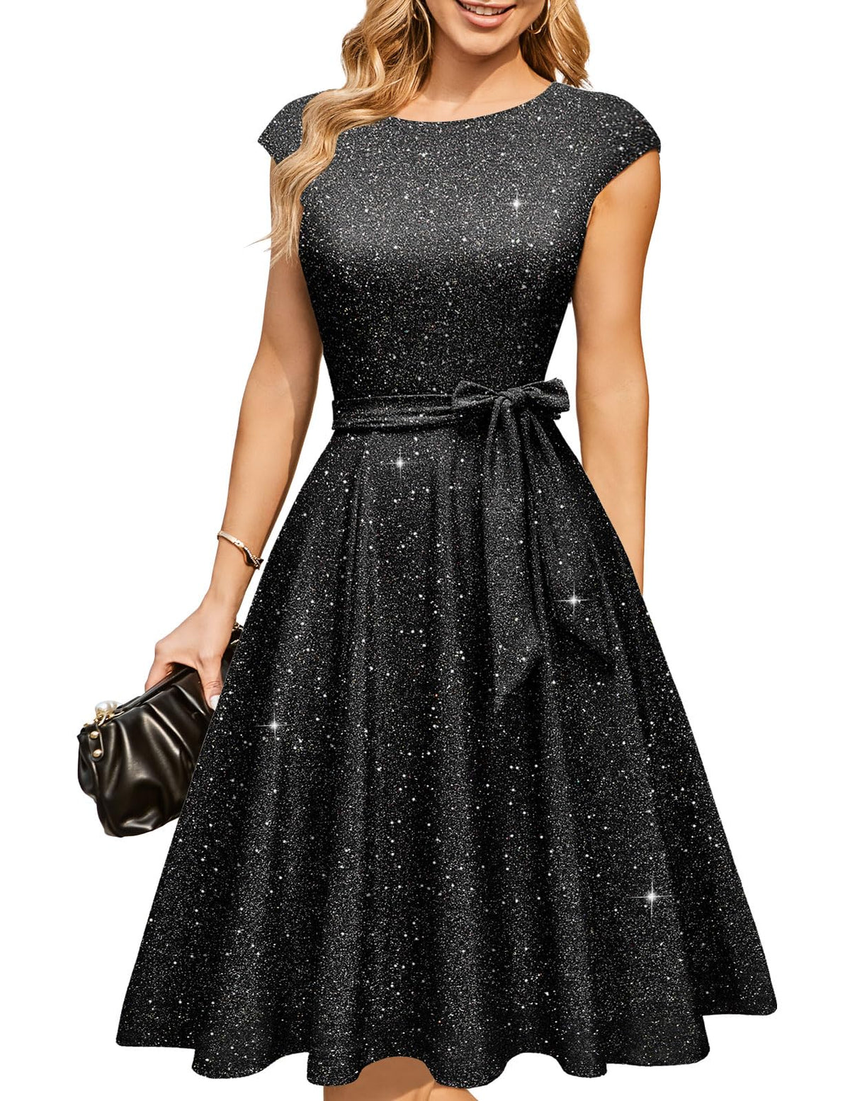 DRESSTELLS Women's Cocktail Dresses, Formal Wedding Guest Church Dress