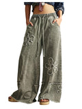BEAUDRM Women's Y2K Baggy Jeans Wide Leg Jeans Denim Boho Pants