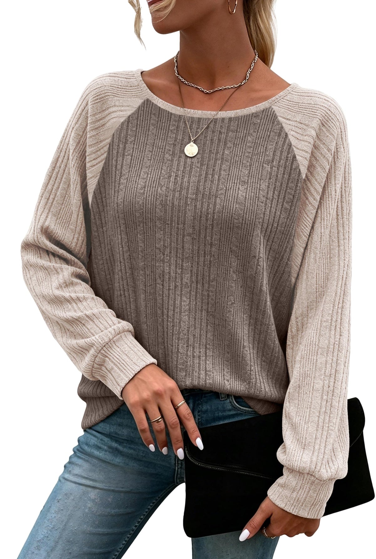 Long Sleeve Shirts for Women Tunic Tops Pullover Sweaters
