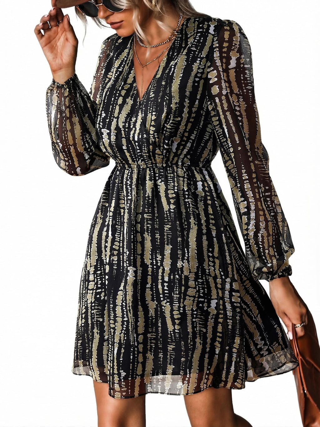 CUPSHE Womens Fall Floral Dress Boho Vacation Mini Wedding Guest Dresses