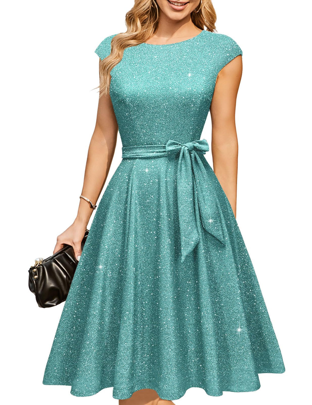 DRESSTELLS Women's Cocktail Dresses, Formal Wedding Guest Church Dress