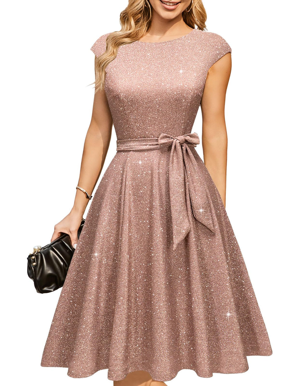 DRESSTELLS Women's Cocktail Dresses, Formal Wedding Guest Church Dress