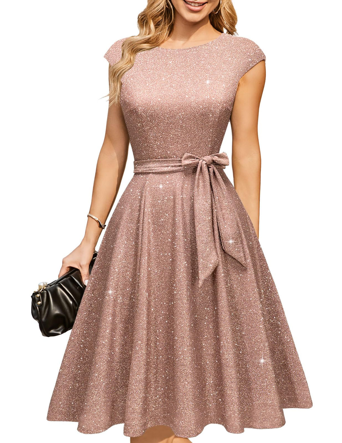 DRESSTELLS Women's Cocktail Dresses, Formal Wedding Guest Church Dress