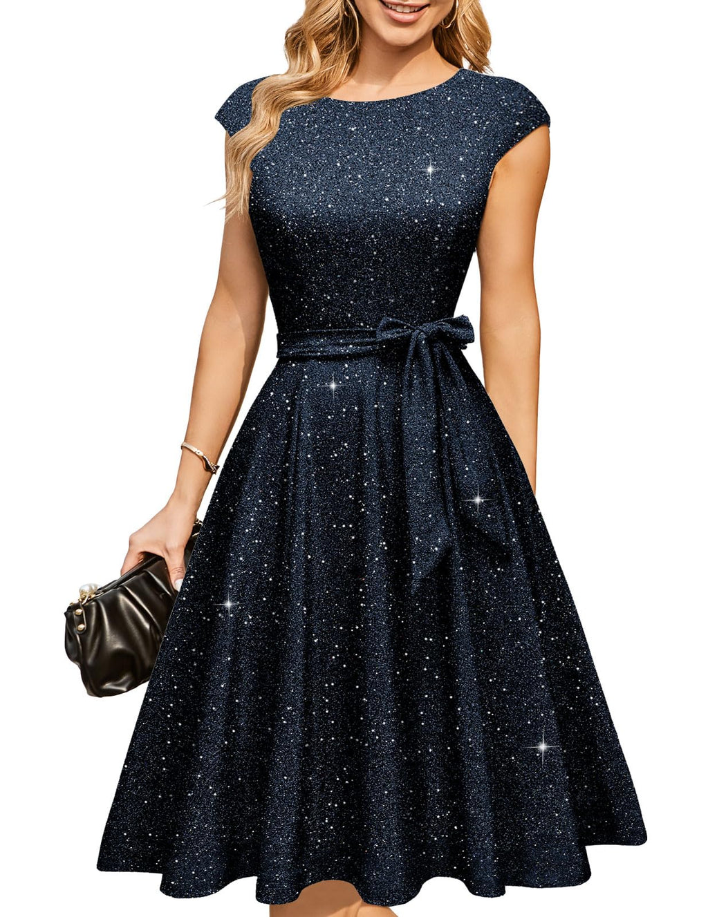 DRESSTELLS Women's Cocktail Dresses, Formal Wedding Guest Church Dress