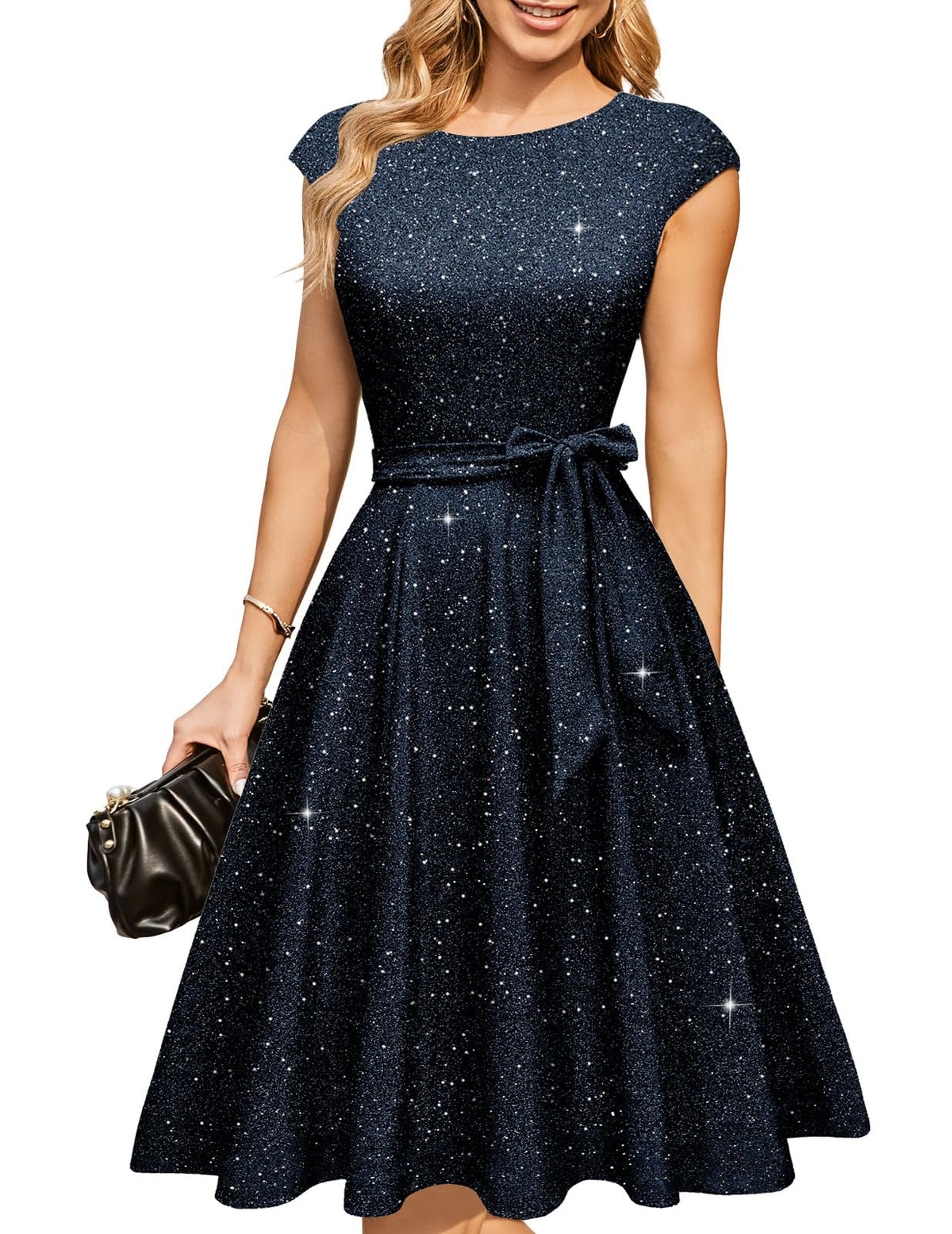 DRESSTELLS Women's Cocktail Dresses, Formal Wedding Guest Church Dress