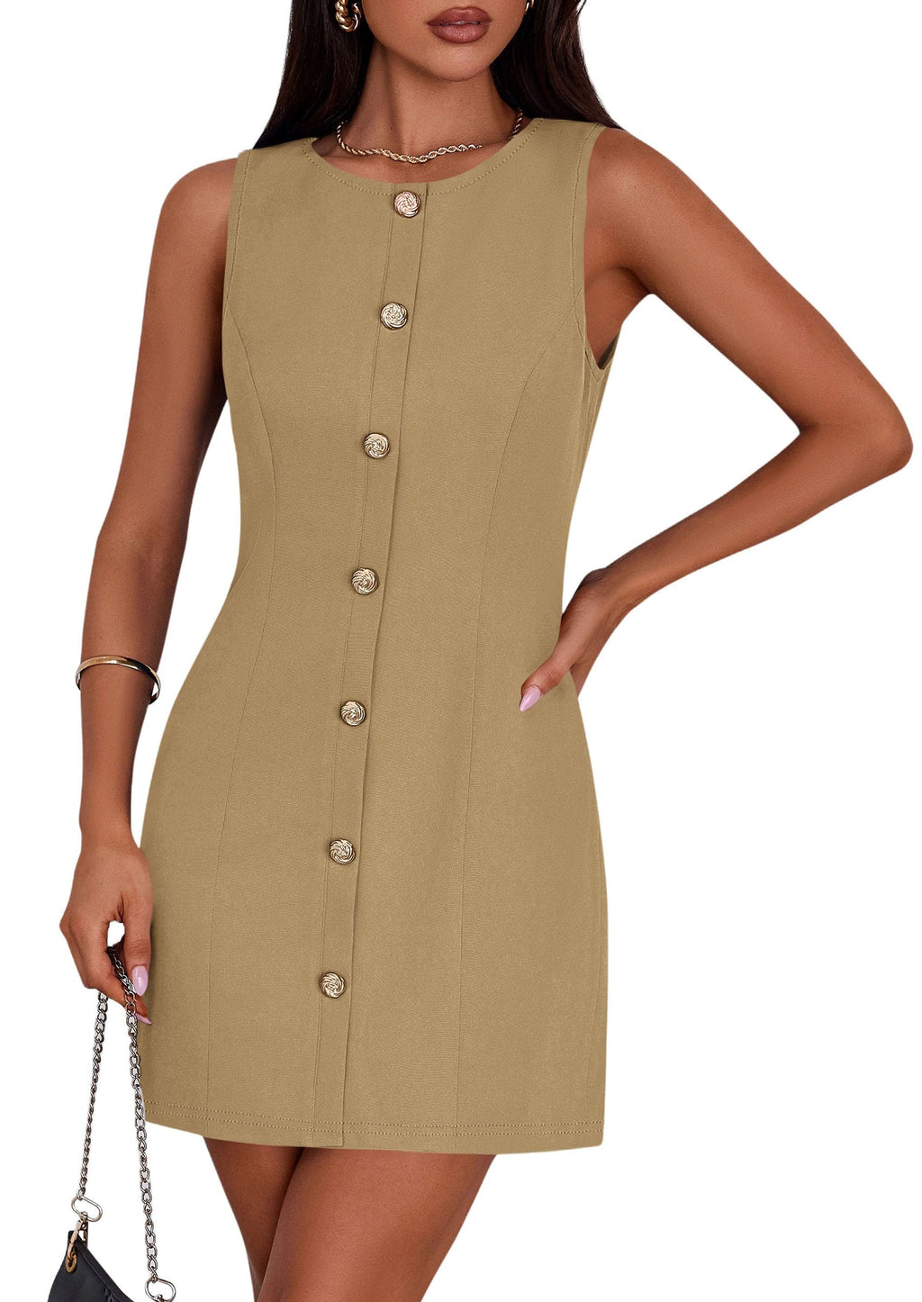 PRETTYGARDEN Women Business Casual Cocktail Work Short Dress