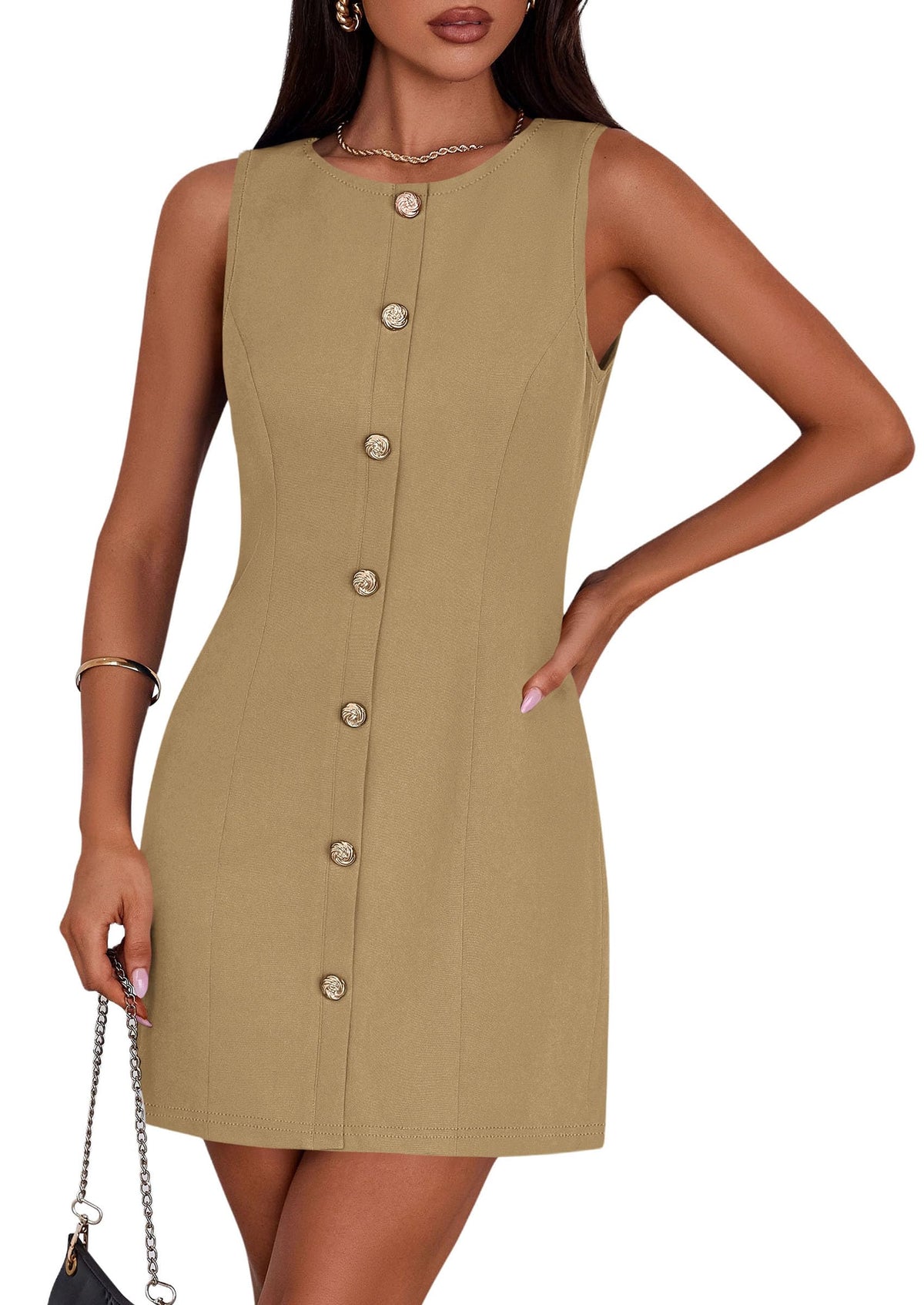 PRETTYGARDEN Women Business Casual Cocktail Work Short Dress