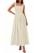 PRETTYGARDEN Women's Maxi Dress Summer Striped Sundress