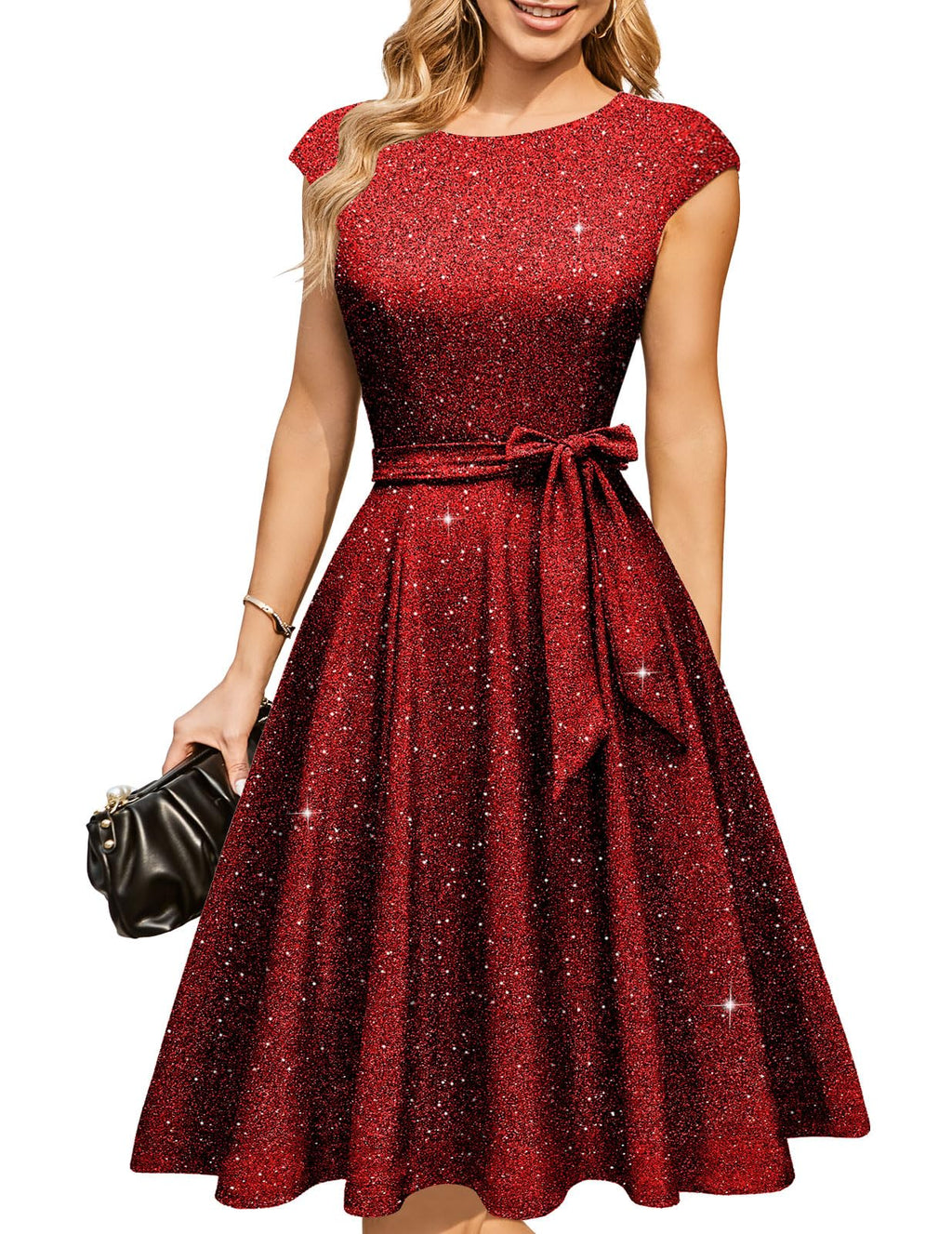 DRESSTELLS Women's Cocktail Dresses, Formal Wedding Guest Church Dress