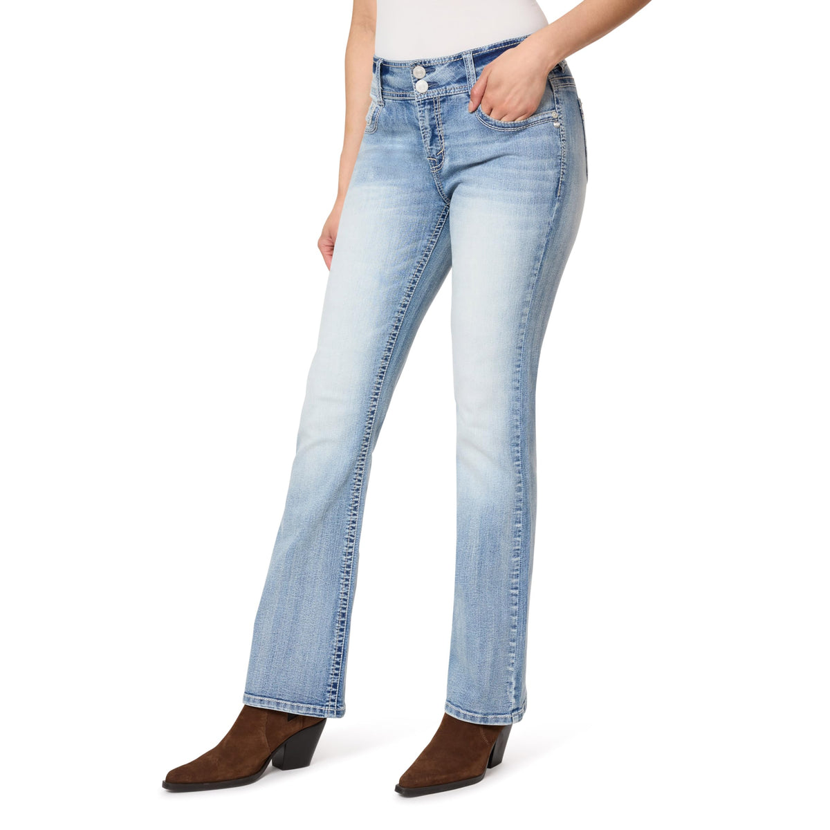 WallFlower Luscious Curvy Bootcut Jeans for Women, Sizes 0-24