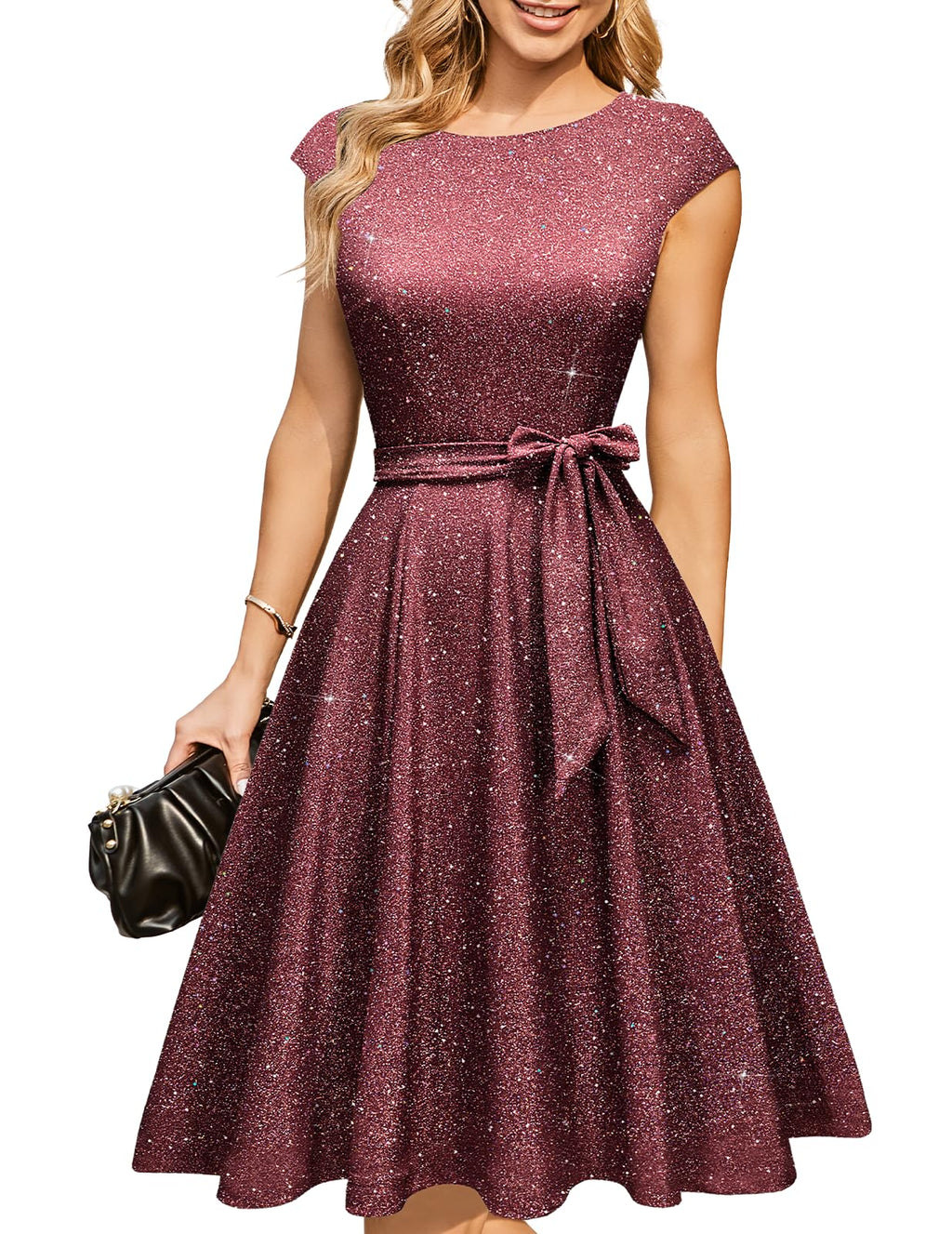 DRESSTELLS Women's Cocktail Dresses, Formal Wedding Guest Church Dress