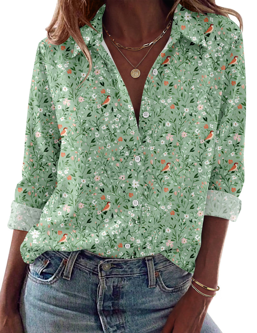 Zeagoo Blouses for Women Dressy Casual Long Sleeve Button Down Shirts Tops