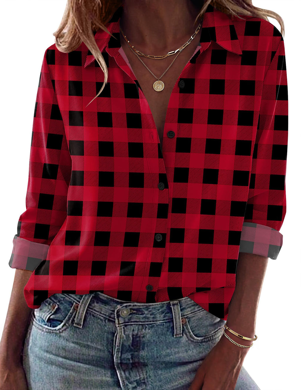 Zeagoo Blouses for Women Dressy Casual Long Sleeve Button Down Shirts Tops