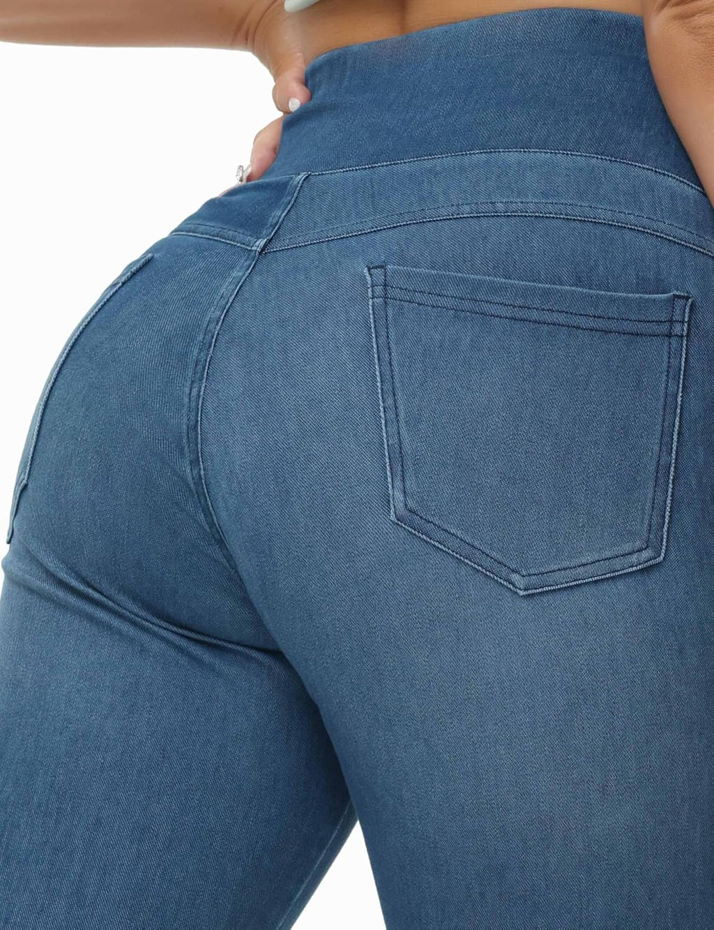 THE GYM PEOPLE Women's High Waisted Jeggings Pants Stretchy Jean Leggings