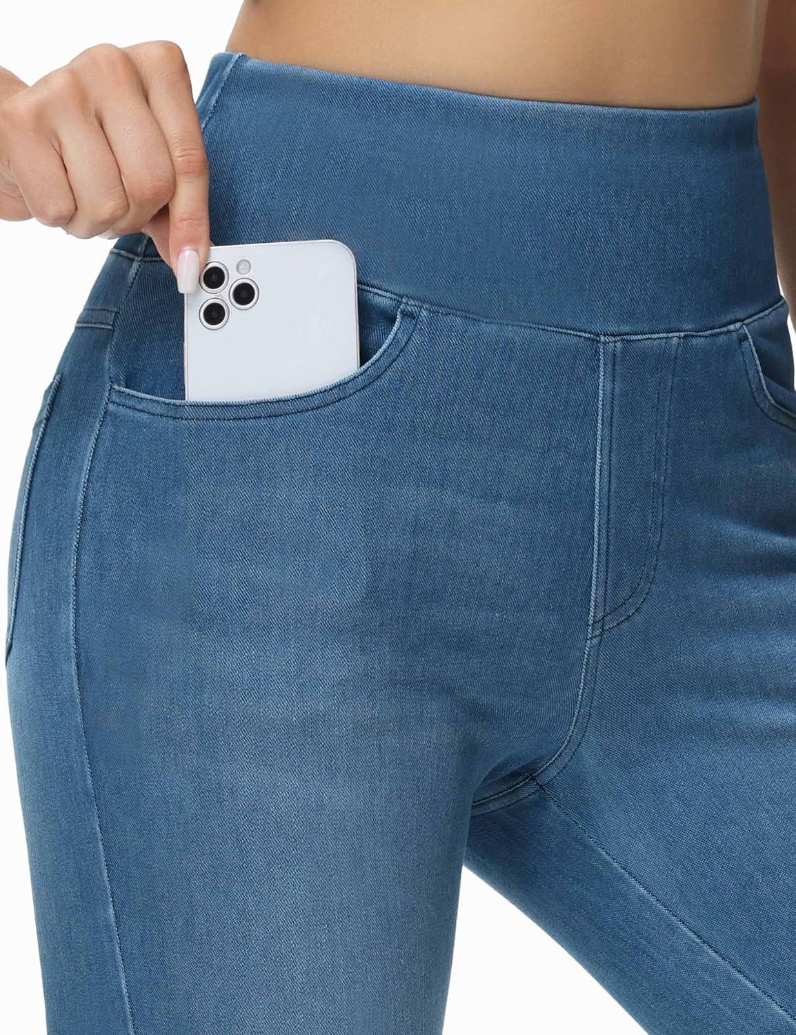 THE GYM PEOPLE Women's High Waisted Jeggings Pants Stretchy Jean Leggings