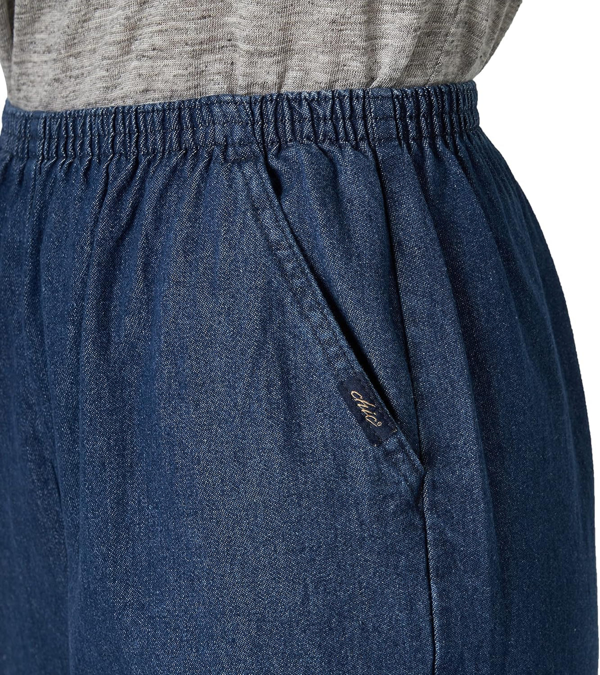 Chic Classic Collection Women's Cotton Pull-on Pant with Elastic Waist